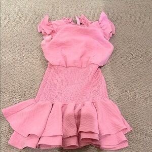 Adorable Pink Ruffled Kids Dress
